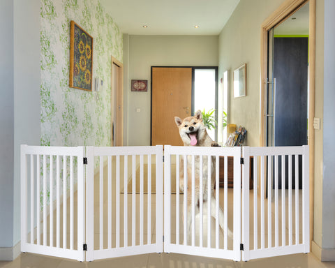 Dynamic Accents® - 4 Panel Highlander Series Solid Wood Pet Gate