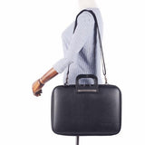 Bombata® All Black Briefcase for 15.6 inch Laptop Taormina by Fabio Guidoni