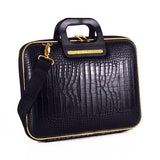 Bombata® Gold Cocco Briefcase for 13 inch Laptop Arezzo by Fabio Guidoni
