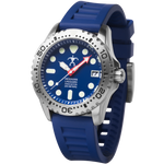 Hawaiian Lifeguard Association 42MM Dive Watch - SS Case, Blue Dial, Blue Strap