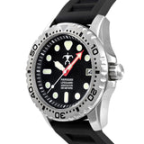 Hawaiian Lifeguard Association 42MM Dive Watch - SS Case, Black Dial & Strap