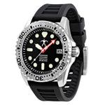 Hawaiian Lifeguard Association 42MM Dive Watch - SS Case, Black Dial & Strap