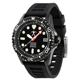 Hawaiian Lifeguard Association 42MM Dive Watch - Black Case, Dial & Strap