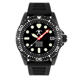 Hawaiian Lifeguard Association 42MM Dive Watch - Black Case, Dial & Strap