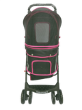 Amoroso® - 4 Wheel Foldable Black Pink Pet Stroller