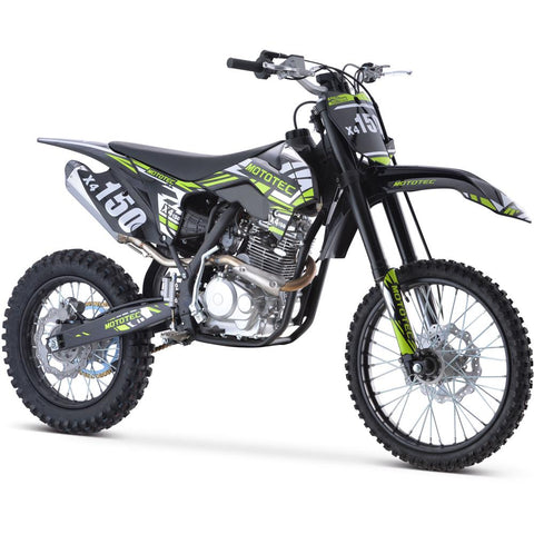 MotoTec USA® - Black X4 150cc 4-Stroke Gas Dirt Bike