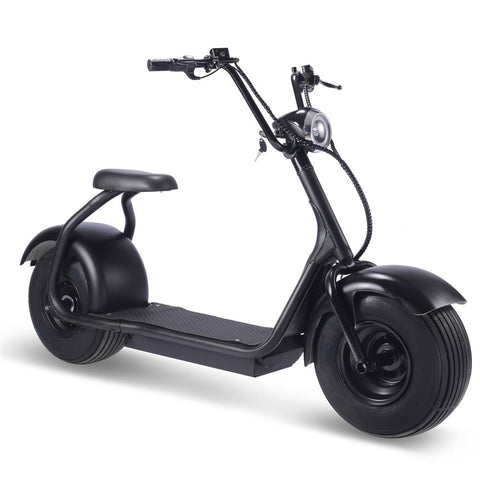 MotoTec USA® - Black Fat Tire 60v 18ah 2000w Lithium Electric Scooter