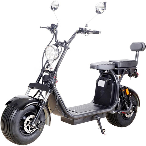 MotoTec USA® - Black Knockout 60v 2000w Lithium Electric Scooter