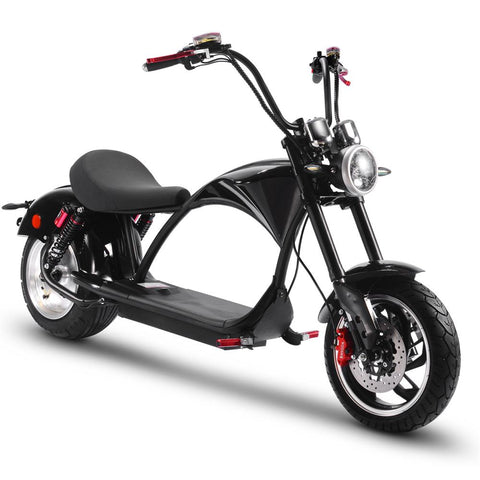 MotoTec USA® - Black Lowboy 60v 20ah 2500w Lithium Electric Scooter