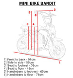 MotoTec USA® - Bandit 52cc 2-Stroke Kids Gas Mini Bike