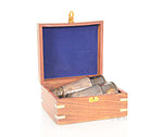 Old Modern Handicrafts® - Binocular w leather overlay in wood box