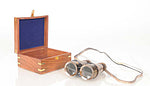 Old Modern Handicrafts® - Binocular w leather overlay in wood box