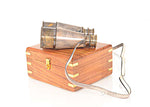 Old Modern Handicrafts® - Binocular w leather overlay in wood box