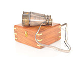 Old Modern Handicrafts® - Binocular w leather overlay in wood box