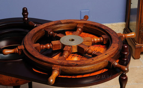 Old Modern Handicrafts® - Wooden Ship Wheel 36-Inches