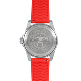 Hawaiian Lifeguard Association 42MM Dive Watch - SS Case, White Dial, Red Strap