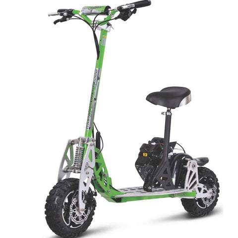 MotoTec USA® - UberScoot 70x 2-Speed Gas Scooter Green