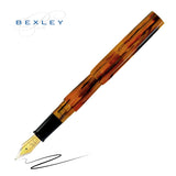 Bexley Pocket Pro Old Amber Pen with Fine Gold Plated Stainless Steel Nib