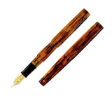 Bexley Pocket Pro Old Amber Pen with Fine Gold Plated Stainless Steel Nib