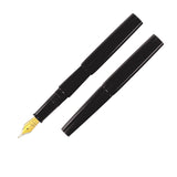 Bexley Pocket Pro Tac Tech Black Pen with Broad Gold Plated Stainless Steel Nib