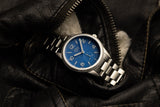 Bia Suffragette 36MM Watch - SS Case, Blue Dial, Steel Lonk Bracelet B1003