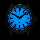 Bia Rosie Dive 38MM Watch - SS Case, Blue Dial, SS Link Bracelet B2005