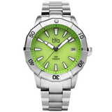 Bia Rosie Dive 38MM Watch - SS Case, Green Dial, SS Link Bracelet B2007