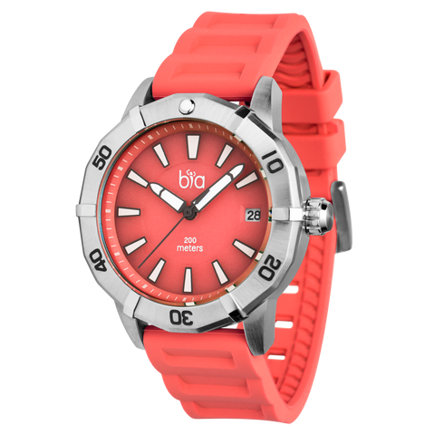 Bia Rosie Dive 38MM Watch - SS Case, Pink Dial, Pink Strap B2010