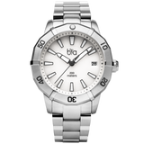 Bia Rosie Dive 38MM Watch - SS Case, White Dial, SS Link Bracelet B2011