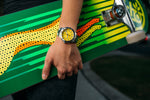 Bia Rosie Dive 38MM Watch - SS Case, Yellow Dial, SS Link Bracelet B2013