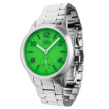 Bia Suffragette 36MM Watch - SS Case, Green Dial, Steel Link Bracelet B1005