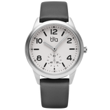 Bia Suffragette 36MM Watch - SS Case, White Dial, Grey Strap B1018