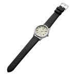 Bia Suffragette 36MM Watch - SS Case, Ivory Dial, Black Strap B1019