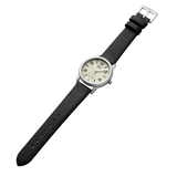 Bia Suffragette 36MM Watch - SS Case, Ivory Dial, Black Strap B1019