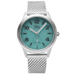 Bia Suffragette 36MM Watch - SS Case, Aqua Dial, SS Mesh Bracelet B1009