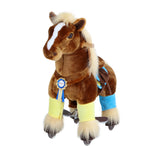 PonyCycle® Brown with Long Mane Ride on Horse Toy Model K For Age 4-9