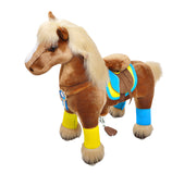 PonyCycle® Brown with Long Mane Ride on Horse Toy Model K For Age 4-9