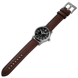 Szanto Heritage Aviator 41MM Watch - SS Case, Black Dial, Brown Strap SZ2754
