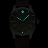 Szanto Heritage Aviator 41MM Watch - SS Case, Black Dial, Brown Strap SZ2754