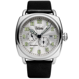 Szanto Automatic Officer 42.5MM Watch - SS Case Silver Dial Black Strap SZ6202E