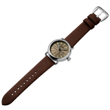 Szanto Automatic Officer 43MM Watch - SS Case, Brown Dial, Brown Strap SZ6304E