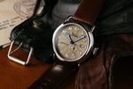 Szanto Automatic Officer 43MM Watch - SS Case, Brown Dial, Brown Strap SZ6304E