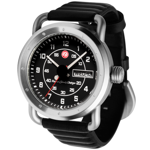 Roland Sands 3 Hand 43MM Watch - SS Case, Black Dial, Black Strap ICRS2201