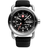 Roland Sands 3 Hand 43MM Watch - SS Case, Black Dial, Black Strap ICRS2201