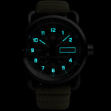 Roland Sands 3 Hand 43MM Watch - Black Case, Black Dial, Olive Strap ICRS2202