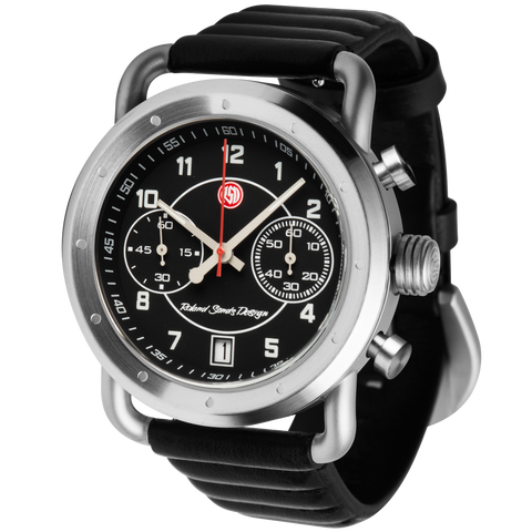 Roland Sands Chrono 43MM Watch - SS Case, Black Dial, Black Strap ICRS2251