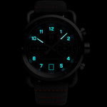 Roland Sands Chrono 43MM Watch - Black Case, Black Dial, Black Strap ICRS2252