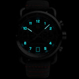 Roland Sands Chrono 43MM Watch - Black Case, Black Dial, Black Strap ICRS2252